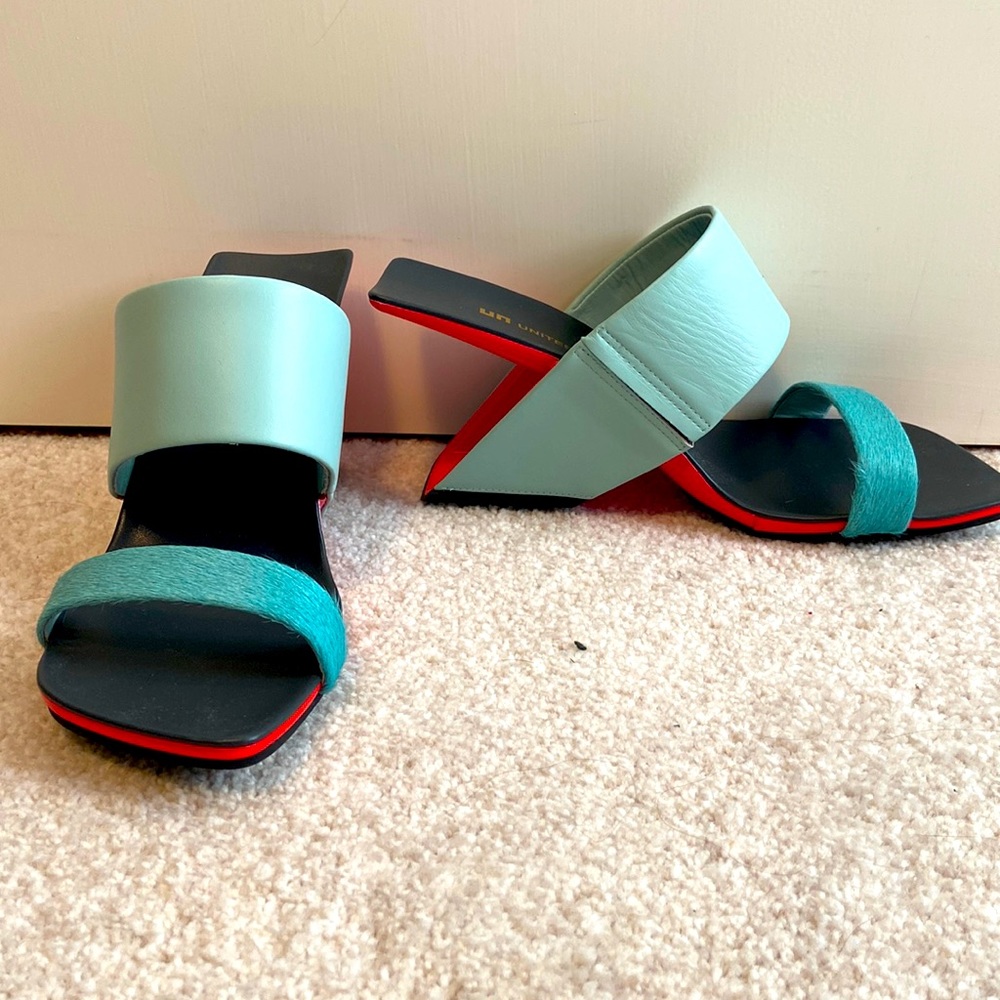 UNITED NUDE - Light Blue Architectural Heel